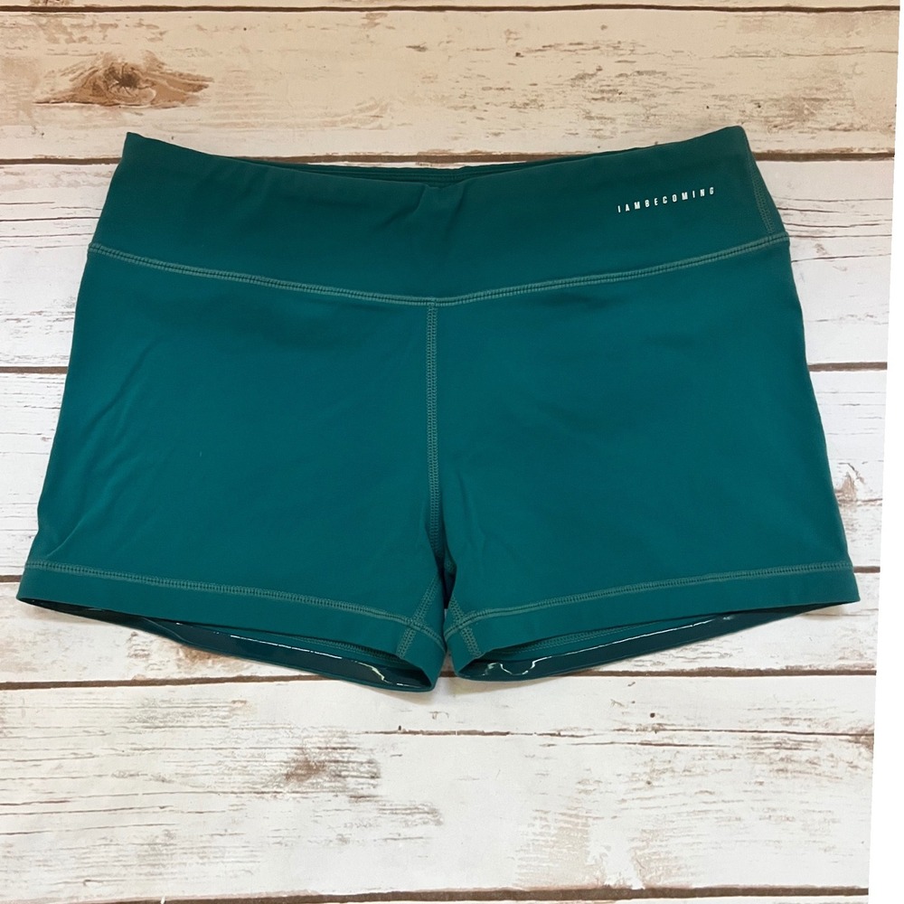 IAB MFG Athletic Shorts Teal Green Compression Silicone Grip Size L